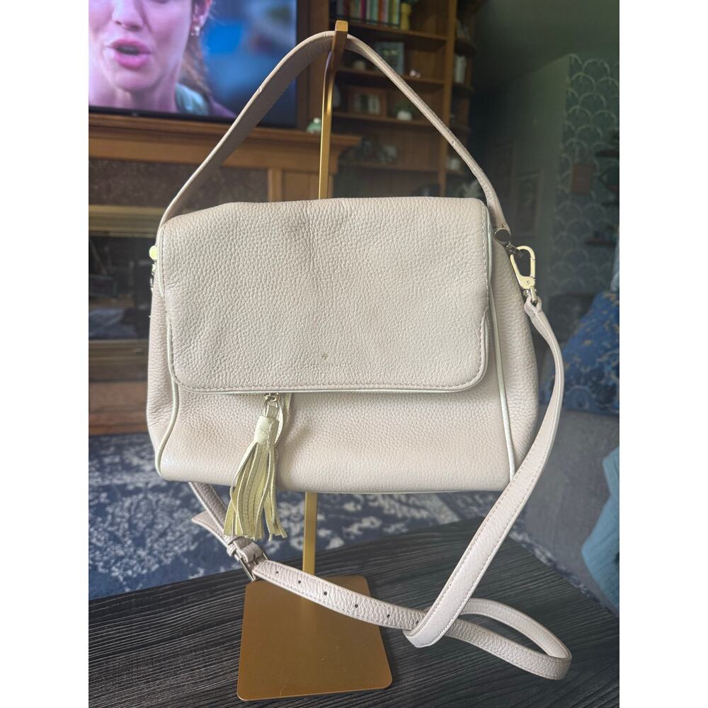KATE SPADE Soft Leather 2 Way Lavender & Beige Convertible Crossbody